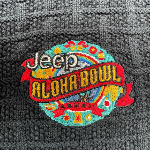 VTG 90s Wake Forest Football Jeep Aloha Bowl Christmas Cardigan Sweater Vest 2XL - Picture 5 of 8